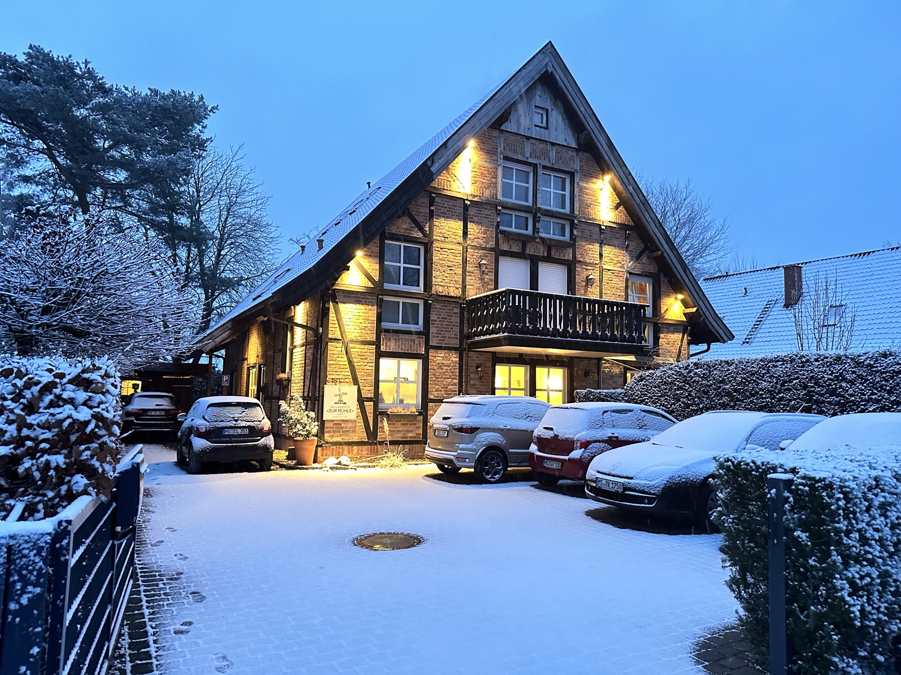 Unser Landhotel im Schnee